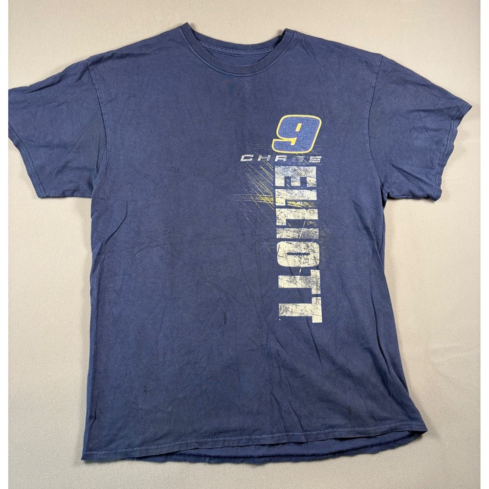 NASCAR Chase Elliott 9 Hendrick Motorsports Navy Blue Graphic T-Shirt Large